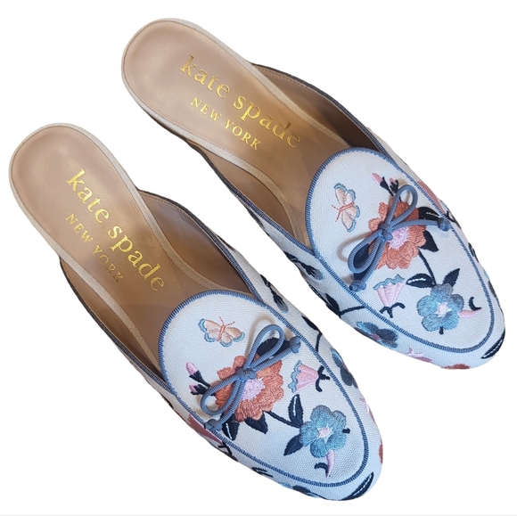 Kate Spade New York Devi Mule Floral Garden Bone 8 - Picture 8 of 11